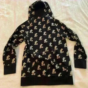 Disney Mickey Pullover Hoodie Black Gold Medium